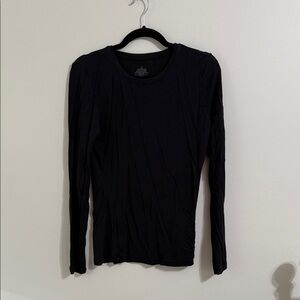 Cuddl Duds Black Long Sleeve Tee